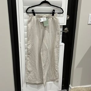 H&M linen blend pants